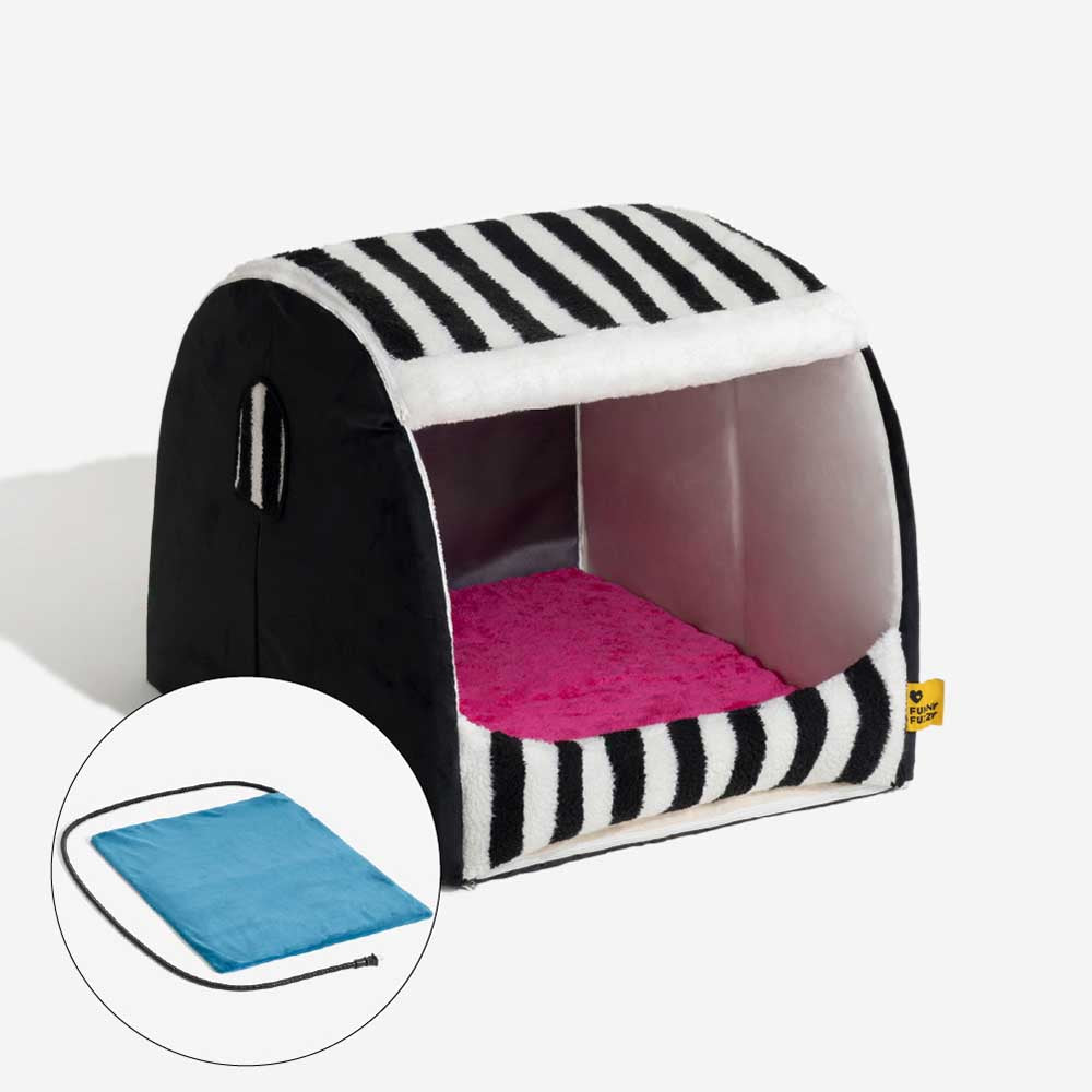 Lit orthopédique pour chien Trendy Stripe House - Cosy Hideaway