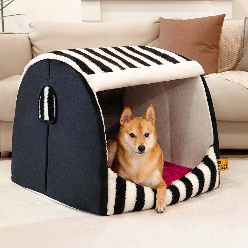 Trendy Stripe House Orthopädisches Hundebett – gemütliches Versteck