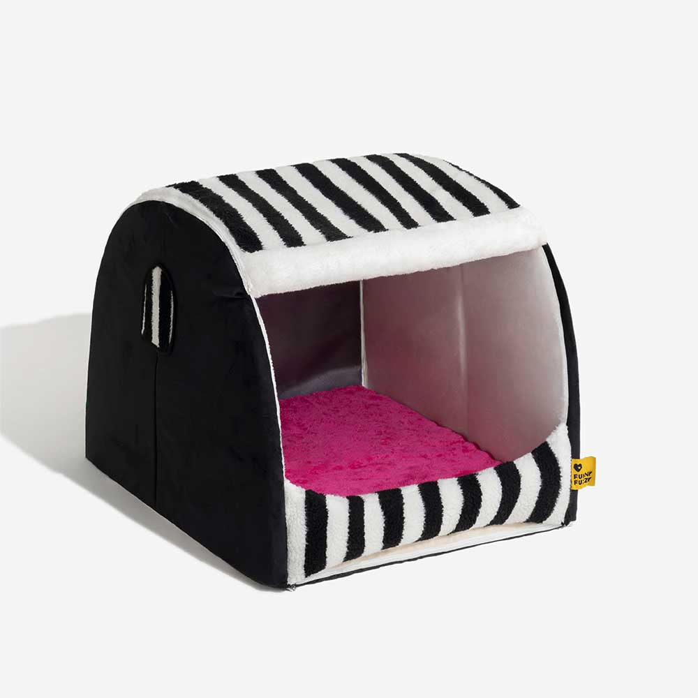 Lit orthopédique pour chien Trendy Stripe House - Cosy Hideaway