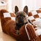 Vintage Schachbrett-Sofa mit orthopädischer Unterstützung, extra großes Hundesofa – King's Sofa