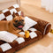 Vintage Schachbrett-Sofa mit orthopädischer Unterstützung, extra großes Hundesofa – King's Sofa