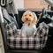 Camilla de asiento de automóvil para perros de seguridad a cuadros