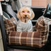 Camilla de asiento de automóvil para perros de seguridad a cuadros