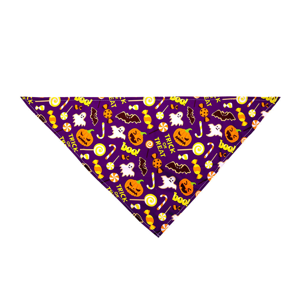 Bufanda triangular para mascotas de Halloween | Calavera, fantasma y calabaza Perro Gato Pañuelo