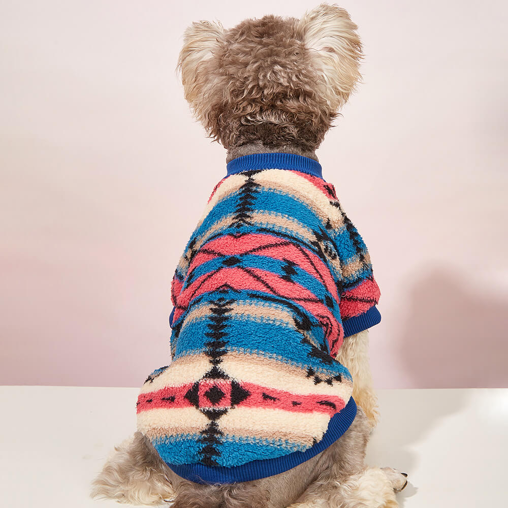 Pull pour chien rayé coloré - Vêtements d'hiver confortables et à la mode