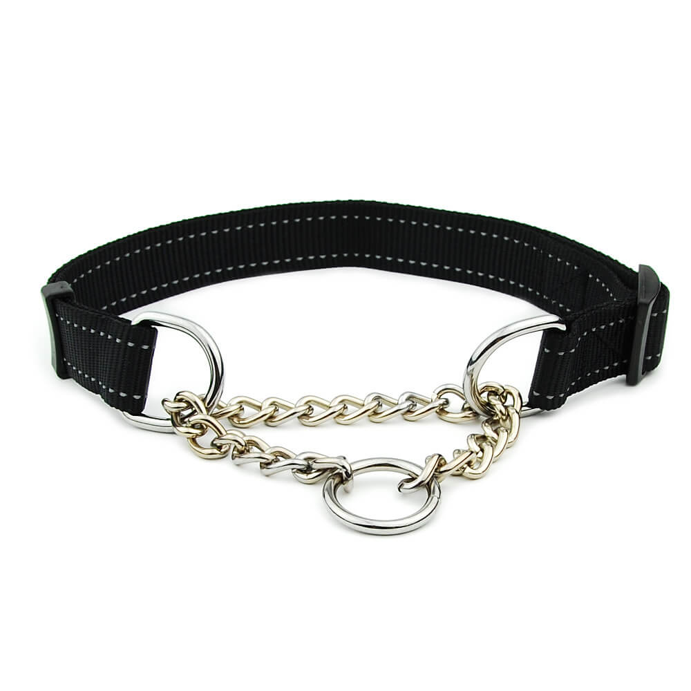 Multicolor Nylon Sliding Chain Dog Collar