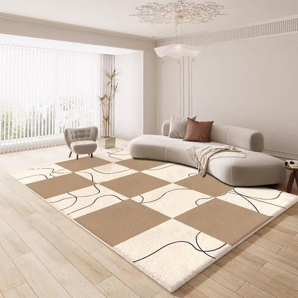 Alfombra de cachemira contemporánea de estilo cremoso