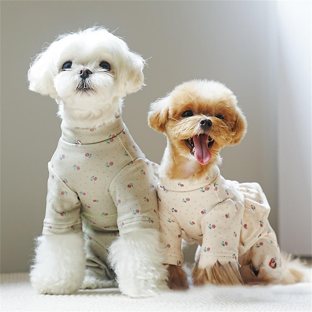 Floral Ruffle Dog Pajamas – Adorable and Cozy Sleepwear for Dogs