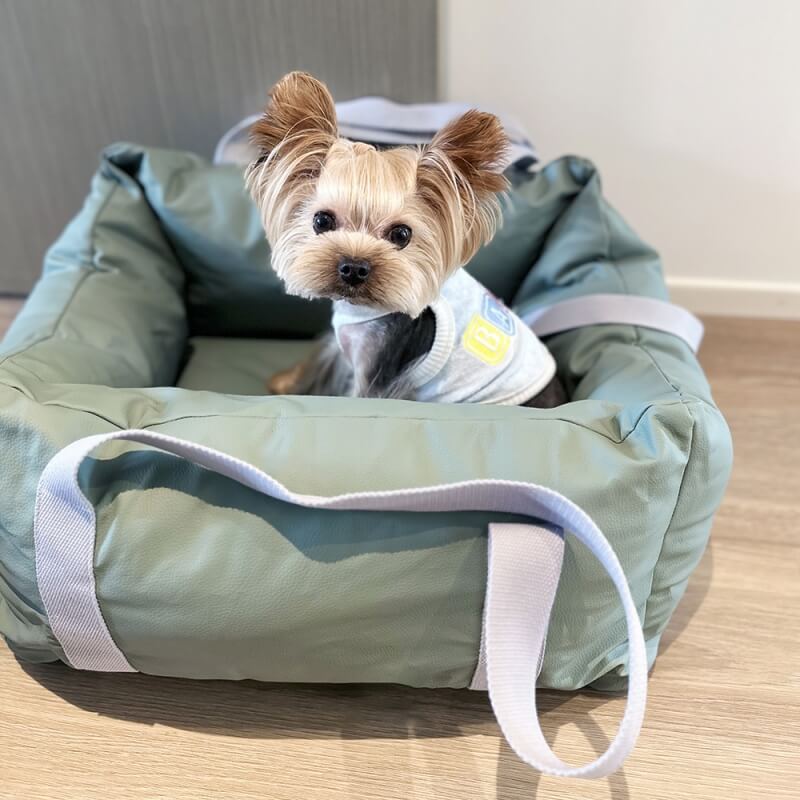 Siège d'auto imperméable pour chien de sécurité pour grands voyages en tissu technologique