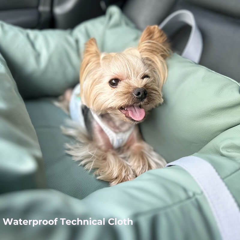 Siège d'auto imperméable pour chien de sécurité pour grands voyages en tissu technologique