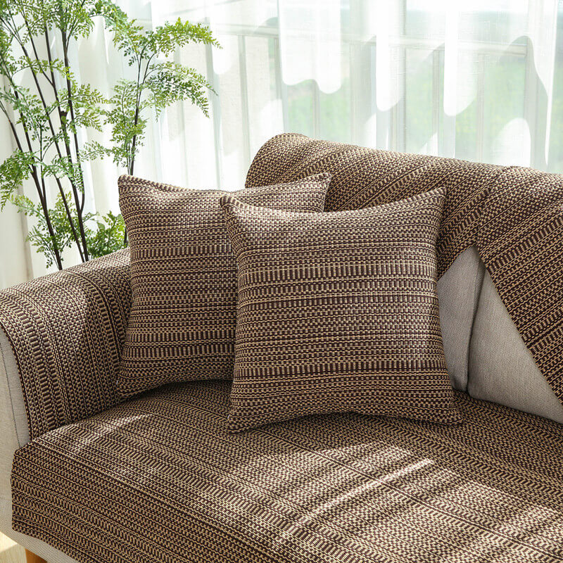 Nature Linen Handwoven Anti-scratch Couch Cover