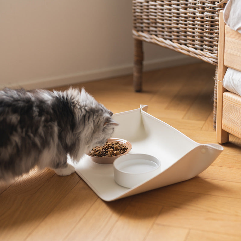 Napperons anti-déversement pour animaux de compagnie, tapis de bol imperméable et résistant à la graisse