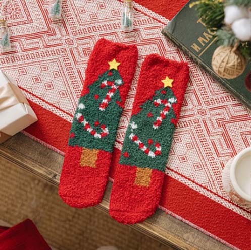 Christmas Santa Claus Knitted Scarf Matching Socks For Pet And Owner