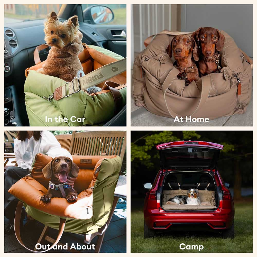 Letto del sedile per auto con cani in fico deluxe in vetro - Urban Voyager
