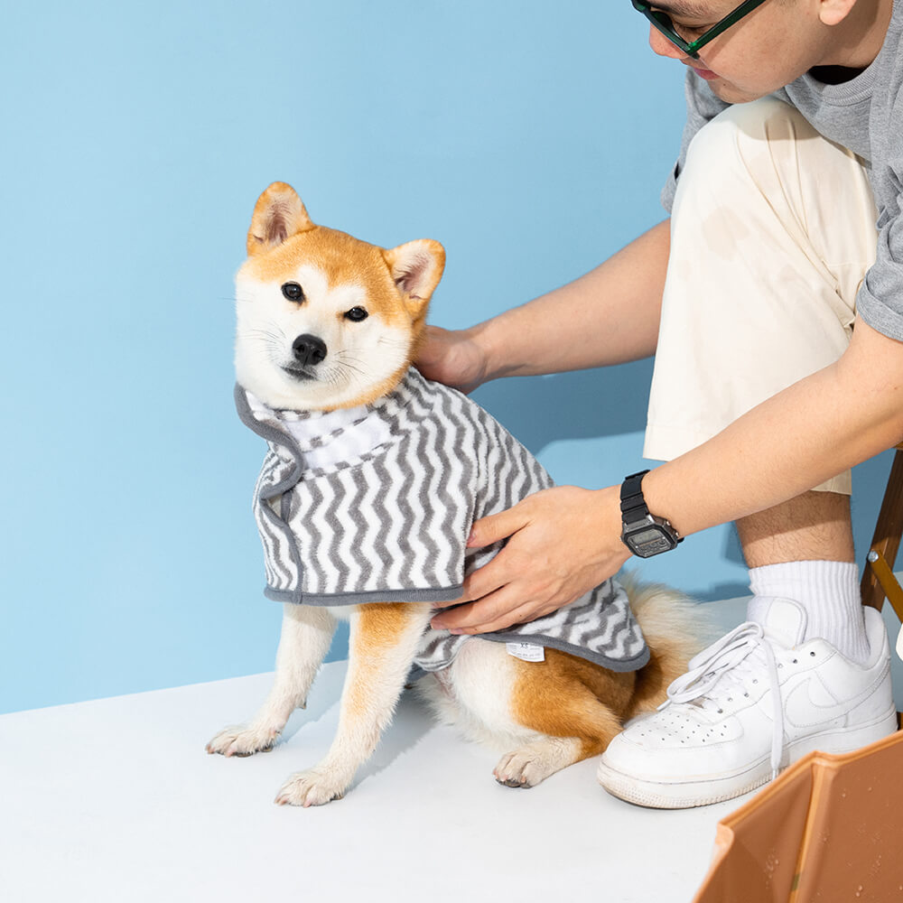 Serviette de bain ultra absorbante pour chien, veste anti-anxiété pour chien