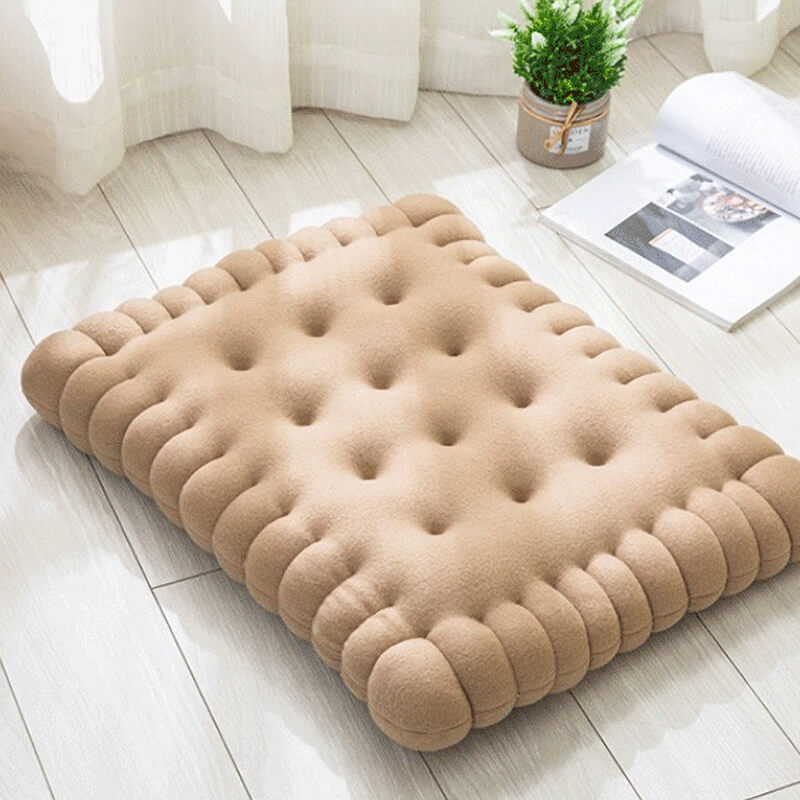 Cama para perros acolchada con forma de galleta